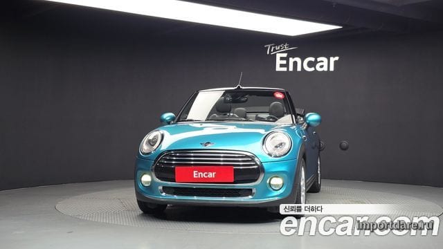 MINI COOPER CONVERTIBLE 2016 — 202 993 км, голубой, Корея — под ключ — фото 3
