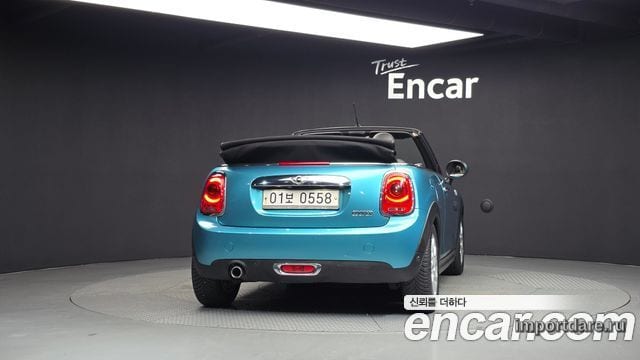 MINI COOPER CONVERTIBLE 2016 — 202 993 км, голубой, Корея — под ключ — фото 4