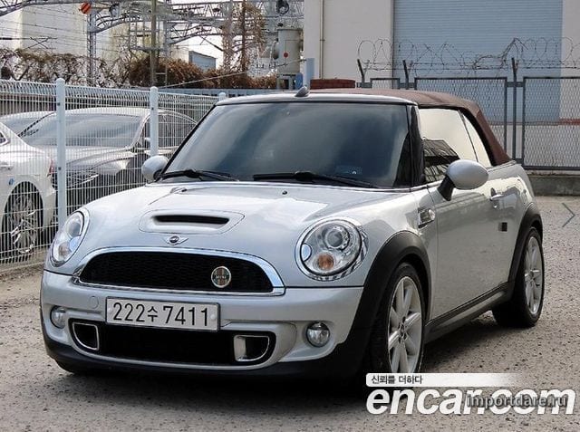 MINI COOPER S CONVERTIBLE 2013 — 160 855 км, серебристо-серый, Корея — под ключ — фото 1