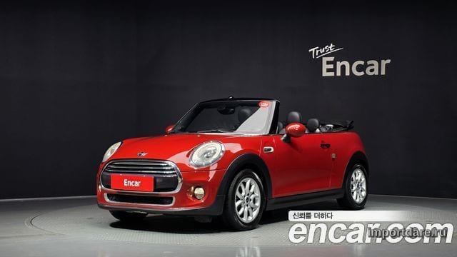 MINI COOPER CONVERTIBLE 2018 — 125 820 км, красный, Корея — под ключ — фото 1