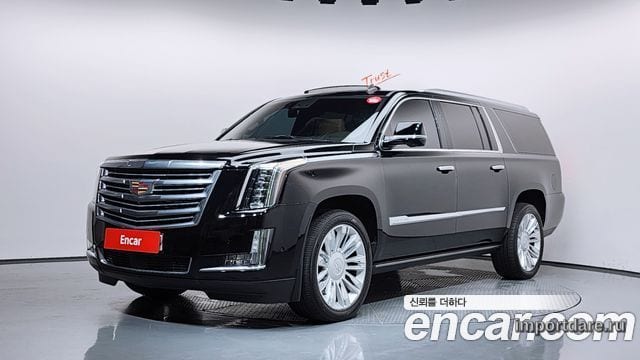 CADILLAC ESCALADE 2017 — 114 698 км, чёрный, Корея — под ключ — фото 1