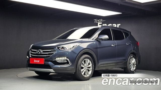 HYUNDAI SANTA FE 2016 — 172 012 км, синий, Корея — под ключ — фото 1