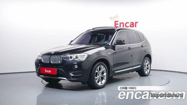 BMW X3 2015 — 87 255 км, чёрный, Корея — под ключ — фото 1