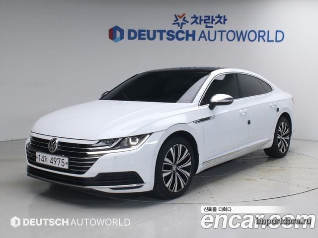 VOLKSWAGEN ARTEON 2019 — 253 000 км, белый, Корея — под ключ — фото 1