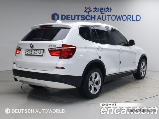 BMW X3 2011 — 171 000 км, белый, Корея — под ключ — фото 2