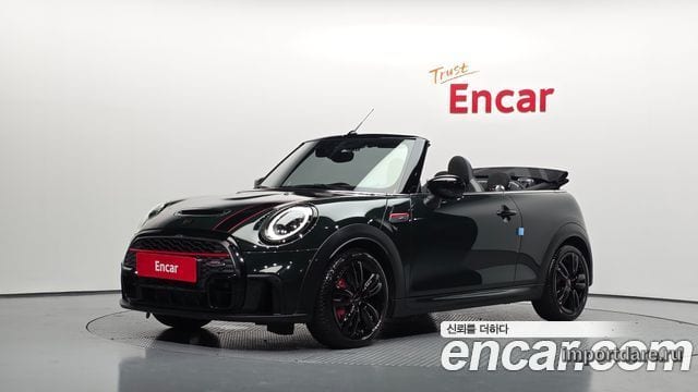 MINI COOPER S CONVERTIBLE 2024 — 20 942 км, тёмно-зелёный, Корея — под ключ — фото 1