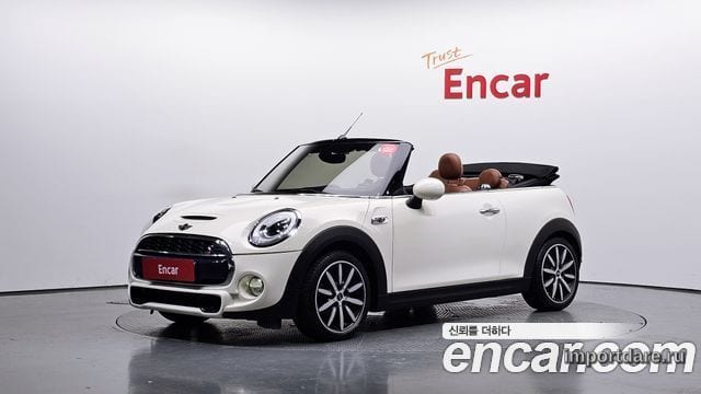 MINI COOPER S CONVERTIBLE 2016 — 114 168 км, белый-перламутр, Корея — под ключ — фото 1