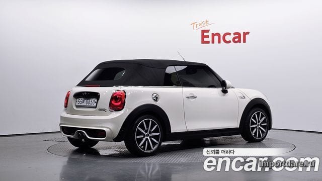 MINI COOPER S CONVERTIBLE 2016 — 114 168 км, белый-перламутр, Корея — под ключ — фото 2