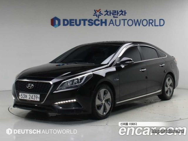 HYUNDAI SONATA HYBRID 2016 — 138 440 км, чёрный, Корея — под ключ — фото 1
