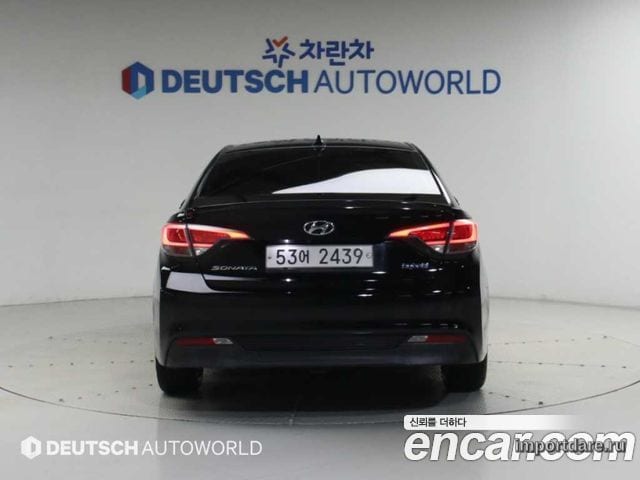 HYUNDAI SONATA HYBRID 2016 — 138 440 км, чёрный, Корея — под ключ — фото 4