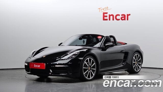 PORSCHE 718 BOXSTER 2017 — 91 215 км, чёрный, Корея — под ключ — фото 1