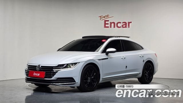 VOLKSWAGEN ARTEON 2019 — 53 776 км, белый, Корея — под ключ — фото 1