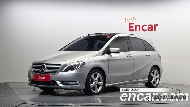 MERCEDES-BENZ B-CLASS W246 2013 — 164 244 км, серебристый, Корея — под ключ — фото 1