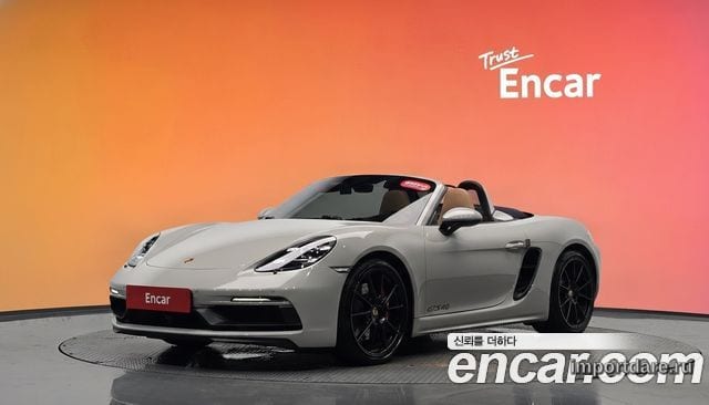 PORSCHE 718 BOXSTER 2023 — 22 253 км, серебристо-серый, Корея — под ключ — фото 2