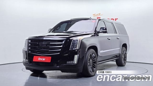 CADILLAC ESCALADE 2018 — 102 904 км, чёрный, Корея — под ключ — фото 1