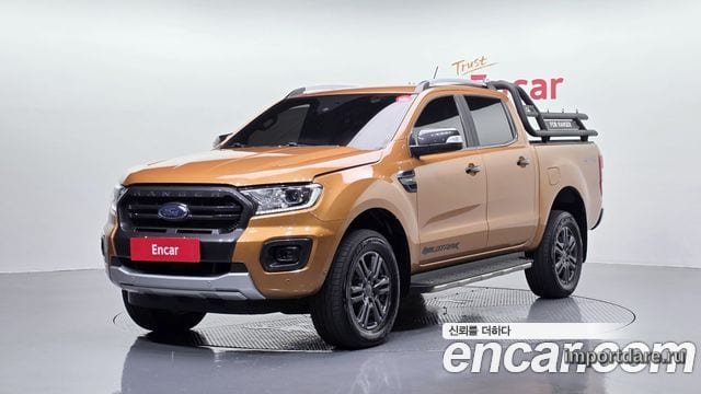 FORD RANGER 2022 — 58 834 км, оранжевый, Корея — под ключ — фото 1