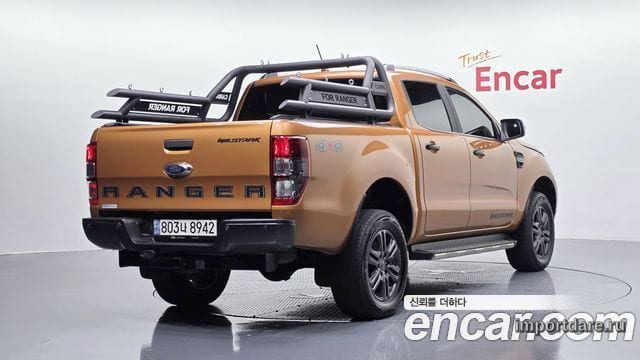 FORD RANGER 2022 — 58 834 км, оранжевый, Корея — под ключ — фото 2