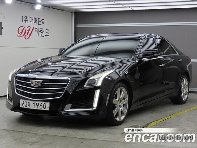 CADILLAC CTS 2015 — 135 306 км, чёрный, Корея — под ключ — фото 1