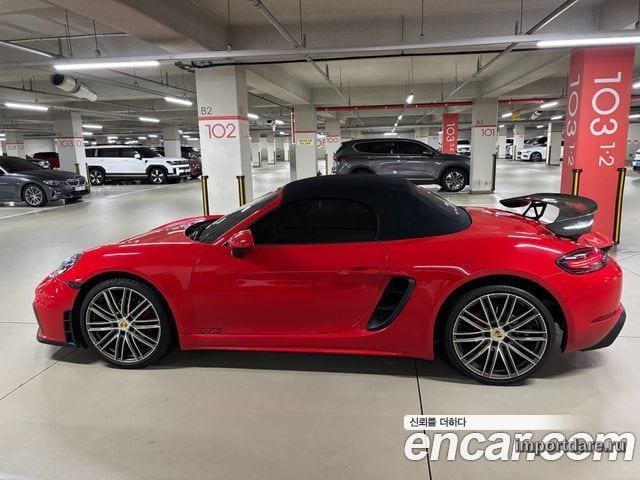 PORSCHE 718 BOXSTER 2017 — 99 930 км, красный, Корея — под ключ — фото 6