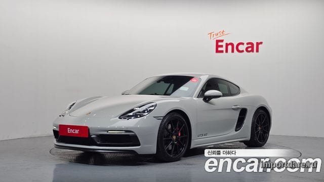 PORSCHE 718 CAYMAN 2023 — 37 724 км, серебристо-серый, Корея — под ключ — фото 1