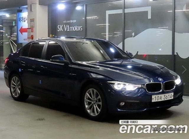 BMW 3 SERIES 2018 — 116 076 км, синий, Корея — под ключ — фото 1
