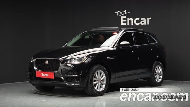 JAGUAR F-PACE 2017 — 76 867 км, чёрный, Корея — под ключ — фото 1