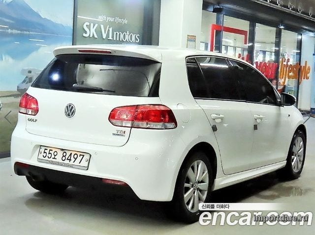 VOLKSWAGEN GOLF 2013 — 179 761 км, белый, Корея — под ключ — фото 4
