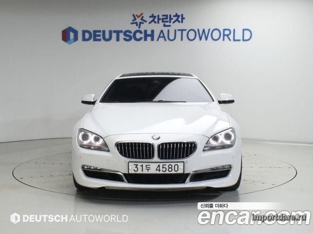 BMW 6 SERIES 2015 — 157 000 км, белый, Корея — под ключ — фото 3