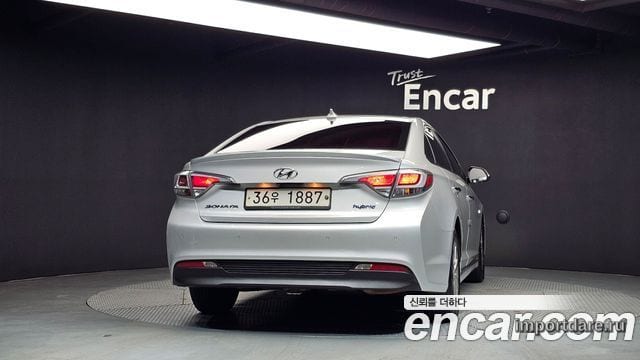 HYUNDAI SONATA HYBRID 2015 — 228 146 км, серебристо-серый, Корея — под ключ — фото 4