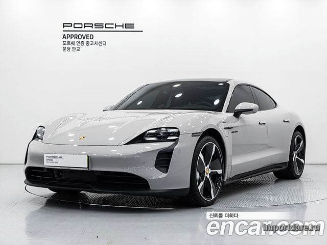 PORSCHE TAYCAN 2024 — 22 040 км, белый-перламутр, Корея — под ключ — фото 1