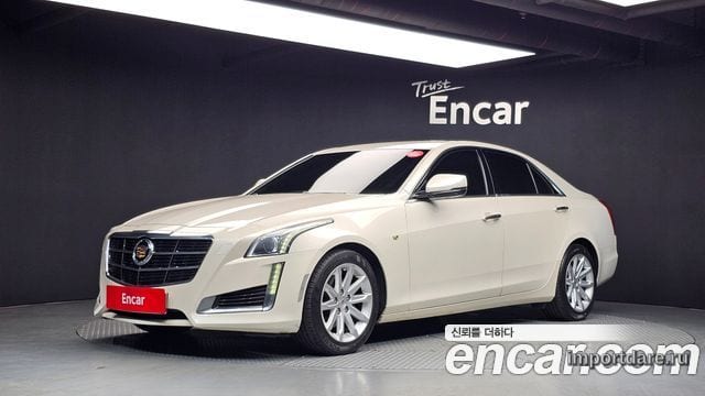 CADILLAC CTS 2014 — 166 646 км, белый-перламутр, Корея — под ключ — фото 1