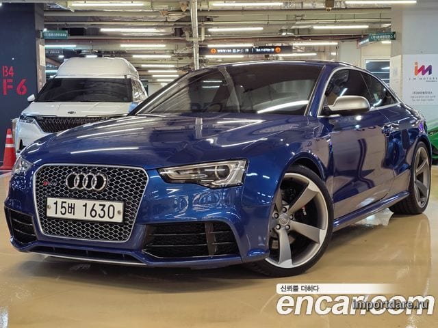 AUDI RS5 2014 — 72 300 км, синий, Корея — под ключ — фото 1