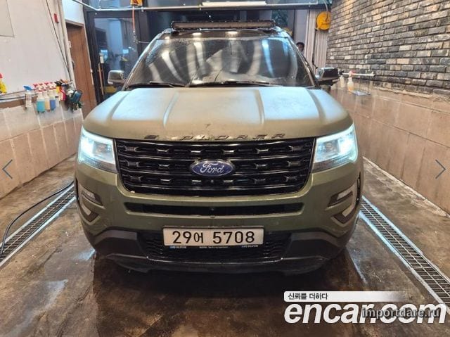 FORD EXPLORER 2017 — 183 656 км, салатовый, Корея — под ключ — фото 1