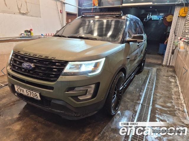 FORD EXPLORER 2017 — 183 656 км, салатовый, Корея — под ключ — фото 2