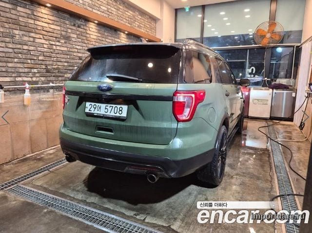 FORD EXPLORER 2017 — 183 656 км, салатовый, Корея — под ключ — фото 3