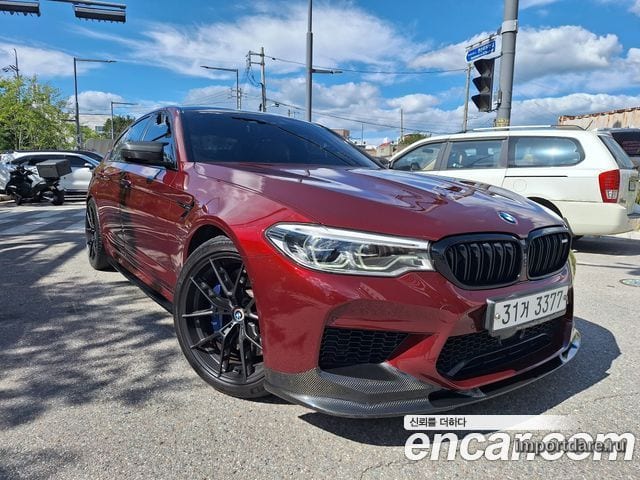 BMW M5 2018 — 66 800 км, красный, Корея — под ключ — фото 1