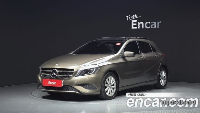 MERCEDES-BENZ A-CLASS W176 2014 — 105 199 км, коричневый, Корея — под ключ — фото 1