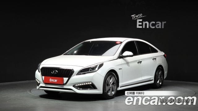 HYUNDAI SONATA HYBRID 2017 — 205 196 км, белый, Корея — под ключ — фото 1