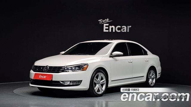 VOLKSWAGEN PASSAT 2015 — 158 831 км, белый, Корея — под ключ — фото 1