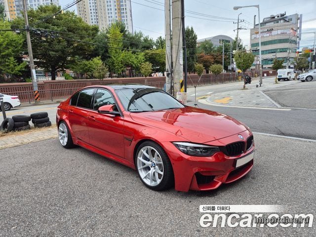 BMW M3 2018 — 115 000 км, оранжевый, Корея — под ключ — фото 3