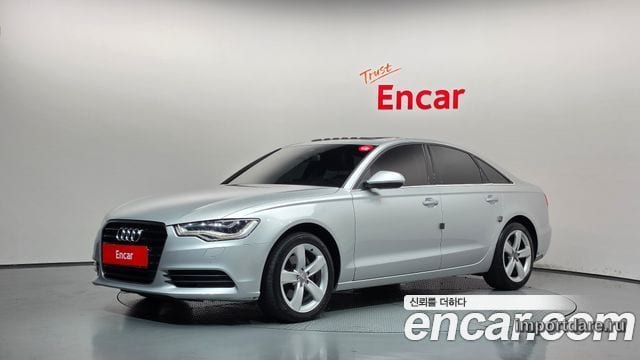 AUDI A6 2015 — 222 591 км, серебристый, Корея — под ключ — фото 1