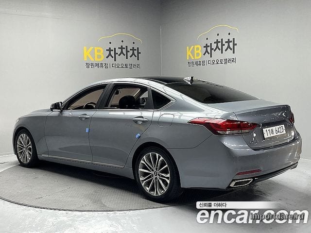 HYUNDAI GENESIS DH 2015 — 71 130 км, серебристо-серый, Корея — под ключ — фото 2