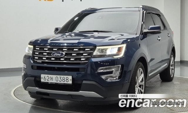 FORD EXPLORER 2016 — 139 886 км, синий, Корея — под ключ — фото 1