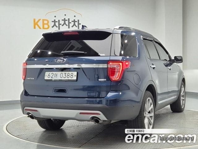 FORD EXPLORER 2016 — 139 886 км, синий, Корея — под ключ — фото 3