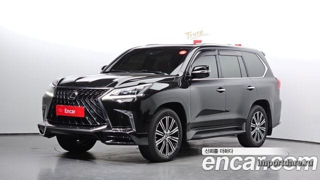 LEXUS LX 2019 — 70 956 км, чёрный, Корея — под ключ — фото 1