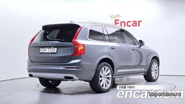 VOLVO XC90 2017 — 170 811 км, серебристо-серый, Корея — под ключ — фото 2