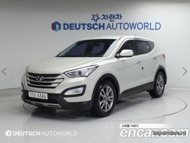 HYUNDAI SANTA FE 2013 — 203 484 км, белый, Корея — под ключ — фото 1