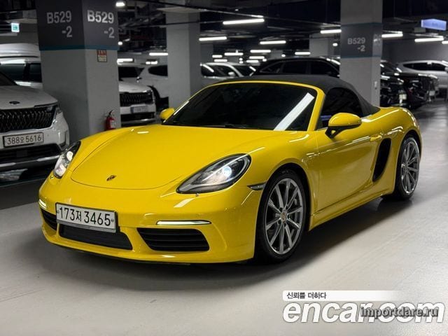 PORSCHE 718 BOXSTER 2019 — 107 130 км, жёлтый, Корея — под ключ — фото 2