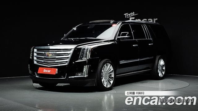 CADILLAC ESCALADE 2016 — 120 189 км, чёрный, Корея — под ключ — фото 1