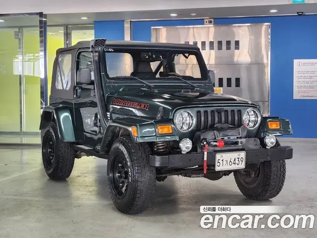 JEEP WRANGLER 2003 — 85 000 км, тёмно-зелёный, Корея — под ключ — фото 1